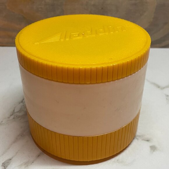 Aladdin Insulated Small Thermos with Freezer Lid  6oz  Mustard Yellow Model 7000 - Picture 1 of 5